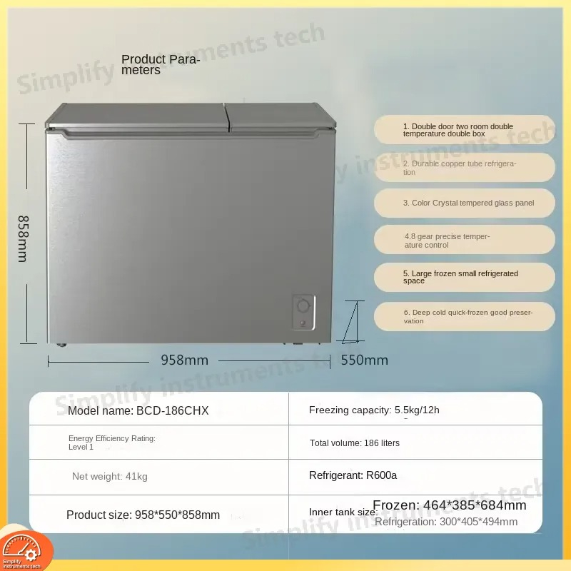 Large Capacity Double Door Hou - Commercial Chest Freezer ulasan dan harga